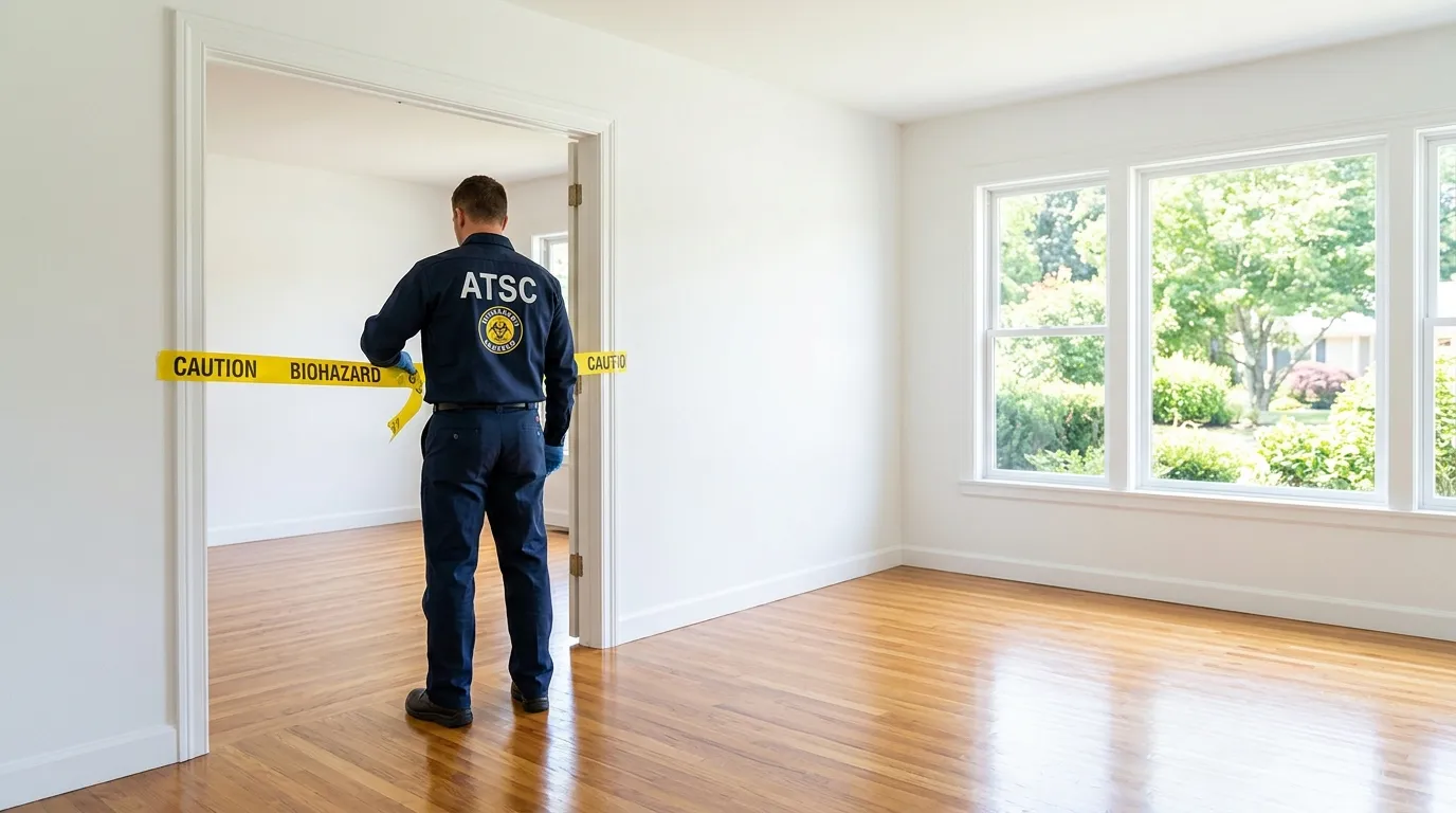 Certified biohazard cleanup crew performing Decomposition Cleanup in Germantown